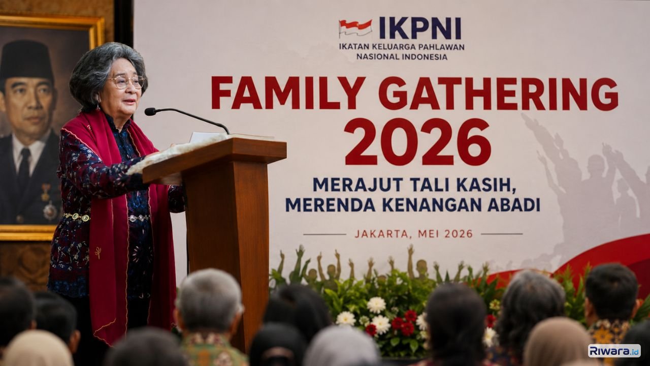 Ketua Umum Ikatan Keluarga Pahlawan Nasional Indonesia Ibu Prof Dr Meutia Hatta F Swasono memberikan sambutan